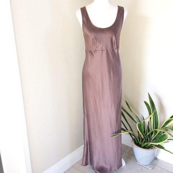 P intimates Dresses & Skirts - BROWN WASHABLE SILK SLIP DRESS SZ SM